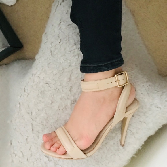 ShoeMint Heels Womens size 9 Wrap Ankle Open Toe Tan - Picture 3 of 6